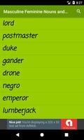 Masculine Feminine Nouns Quiz screenshot 1