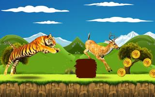 Poster Tiger Hunting Deer Game, Jungle Shooting