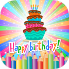 Happy Birthday Coloring Book آئیکن