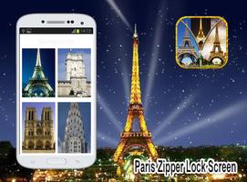 Paris Zipper  Lock Screen Affiche