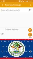 Keyboard Belize flag Theme & Emoji capture d'écran 3