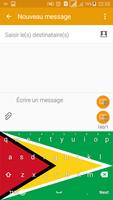 Guyana Keyboard Theme & Emoji capture d'écran 2