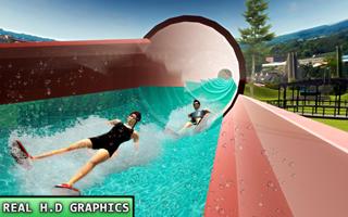 Wasser Park Spiele: Gleiten Spiel 3d Plakat