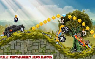 Mountain Climb Car Games: 2D Racing Drive capture d'écran 1