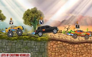 Mountain Climb Car Games: 2D Racing Drive capture d'écran 3