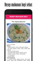 Resep Makanan Bayi Sehat capture d'écran 1