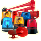 Sirens and alarm sounds icon