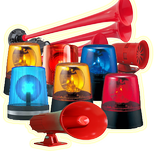 Sirens and alarm sounds