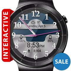 Brushed Chrome HD Watch Face & Clock Widget APK Herunterladen