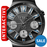 Icona Brushed Steel HD Watch Face & Clock Widget