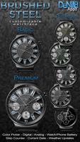Brushed Steel HD Watch Face & Clock Widget Affiche