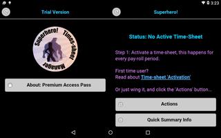 Superhero! Time-sheet Manager screenshot 3