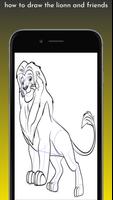 how to draw the lionn and friends পোস্টার