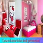 Girl bedroom design icône