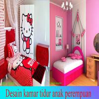 Girl bedroom design Affiche