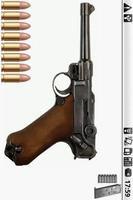 Luger P08 Gun Affiche