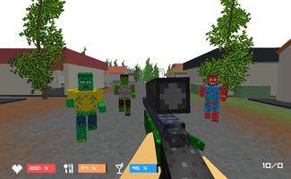 Pixel Zombies- Block Warfare Affiche