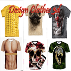design clothes 3d ไอคอน