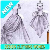 roupas de padrão de roupas femininas Cartaz