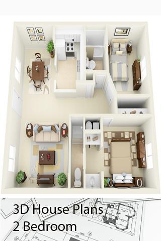 3d House Plans 2 Bedroom For Android Apk Download