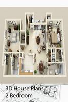 3D House Plans - 2 Bedroom screenshot 1