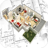 3D House Plans - 4 Bedroom icône