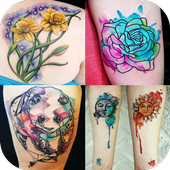 Watercolor Tattoo Ideas آئیکن