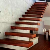 Wood Stairs Minimalist Design الملصق