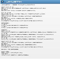 Lirik Lagu Jikustik capture d'écran 1