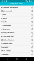 Complete Command list for Google Home poster