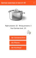 German exercise in test A1-B1, Grammar training screenshot 1