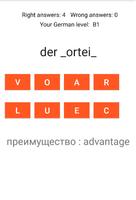 German exercise in test A1-B1, Grammar training screenshot 2