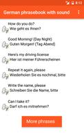 German phrasebook with sound, learn speak tutorial poster
