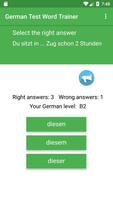 German Test Word Trainer, Grammar A1 A2 B1 B2 C1 poster