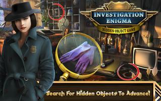 Hidden Objects Investigation Enigma تصوير الشاشة 1