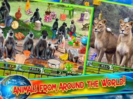 Hidden Objects Animal World - Puzzle Object Games ภาพหน้าจอ 1