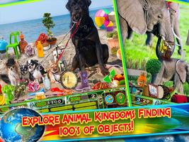 Hidden Objects Animal World - Puzzle Object Games ภาพหน้าจอ 2