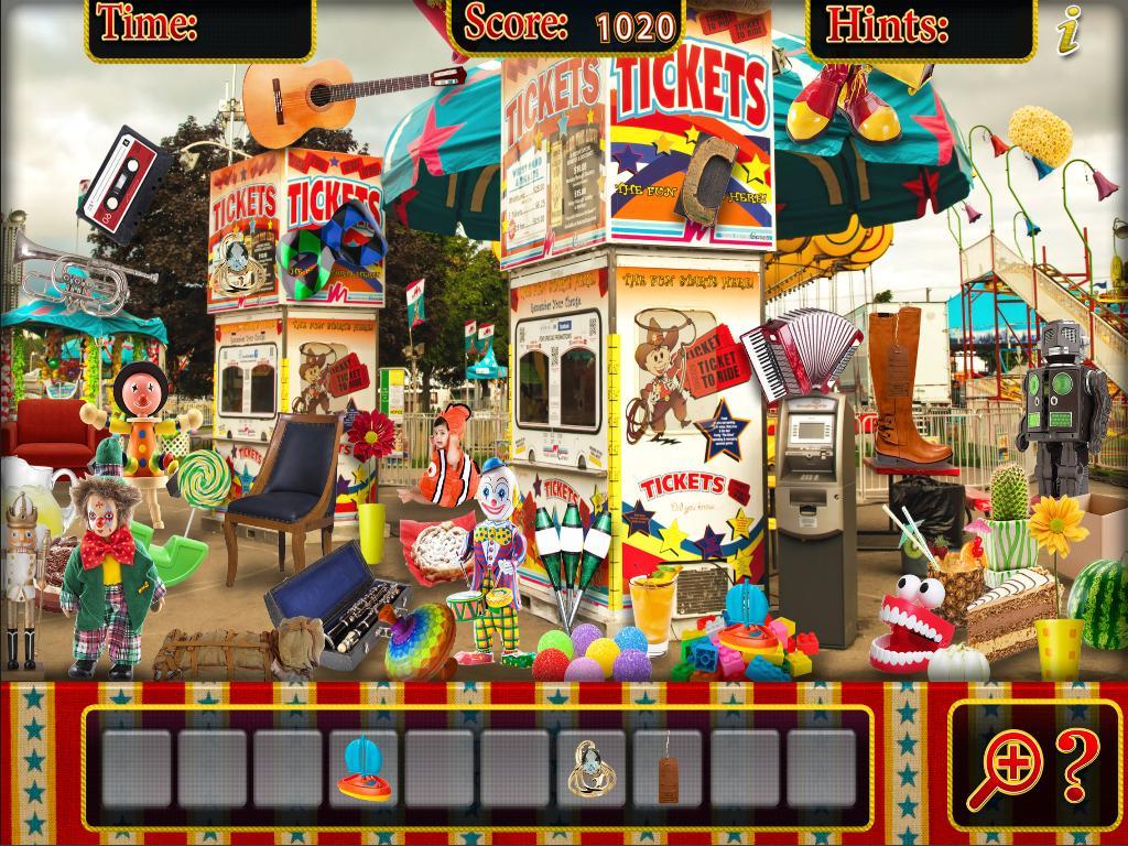 Hidden Objects Carnival Fair Circus Object Games For - roblox gameplay circus going to the carnival and circus