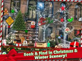 Hidden Object White Christmas Holiday Puzzle Game syot layar 1