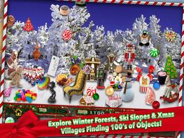 Hidden Object White Christmas Holiday Puzzle Game syot layar 2