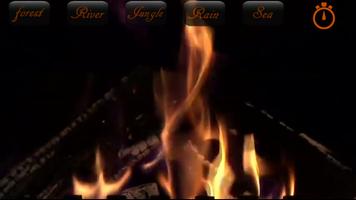 Live relaxation Fireplace الملصق