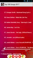 Top 100 Songs OF 2017 MP3 capture d'écran 2