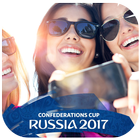 Support your team russia confederation cup selfie icône