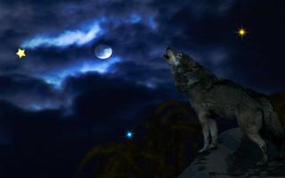 Wolves Night HD live wallpaper ảnh chụp màn hình 2