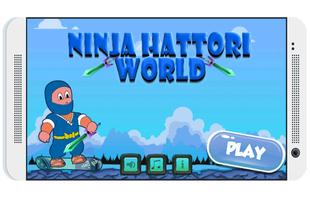 Ninja hattori skiing world Cartaz