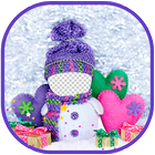 Снеговик детский фотомонтаж иконка