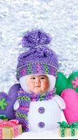 Poster Snowman Baby Photo Montage
