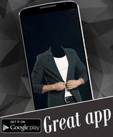 Stylish Man Suit Photo Montage Poster