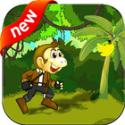 banana monkey-adventure jungle-icoon