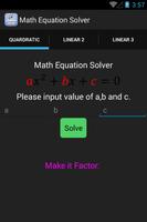 برنامه‌نما Math Equation Solver عکس از صفحه